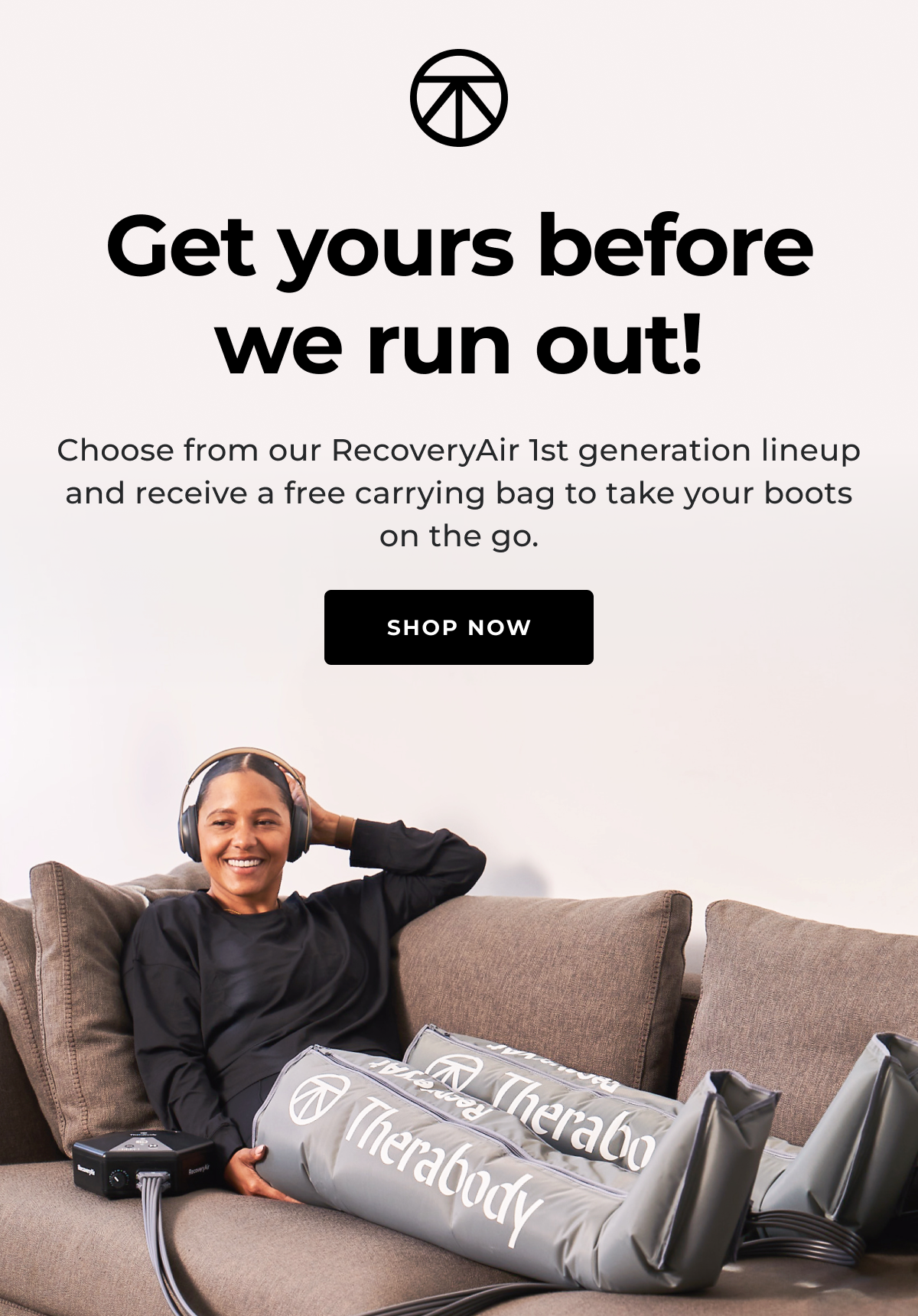 Save big on RecoveryAir 1st generation compression boots! Therabody